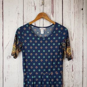 Pretty Young Thing Dress Womens Size Medium Pleated Short Sleeve Blue